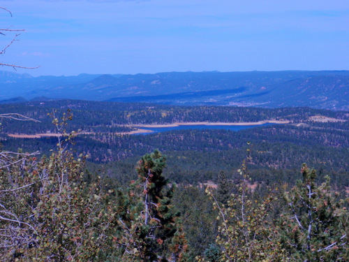 view of Crystal Creek Reservoir.